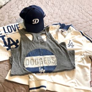 Majestic Dodger jacket & Razor back T-shirt